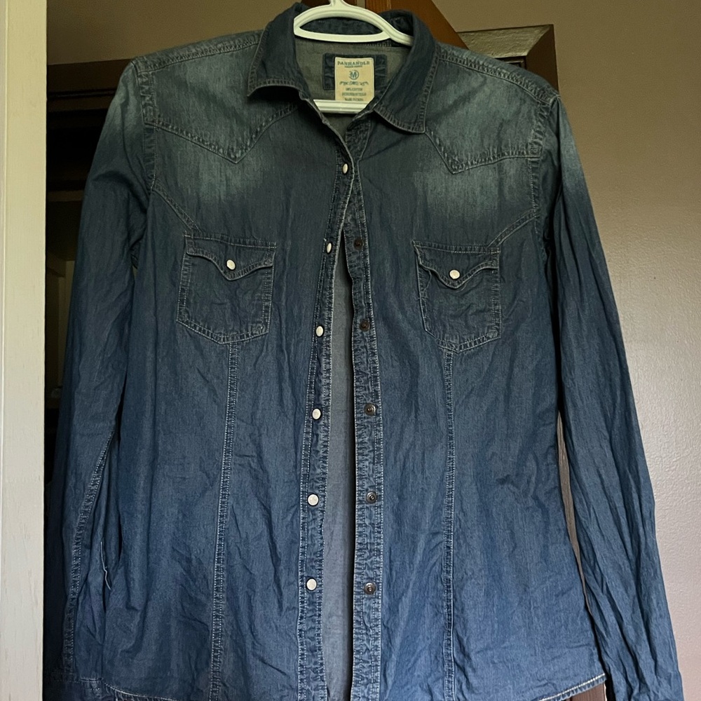 Panhandle Slim Blue Button Down Shirt